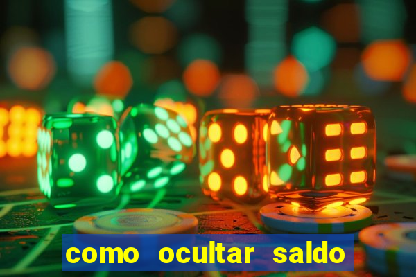 como ocultar saldo na betfair